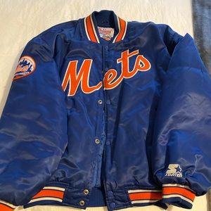 Vintage Mets satin insulated starter jacket Large